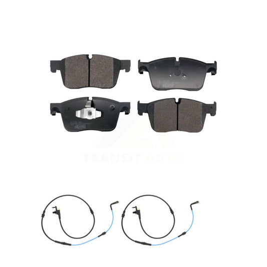 Ceramic Disc Brake Pads And Wear Sensors Front Kit For Jaguar XE XF