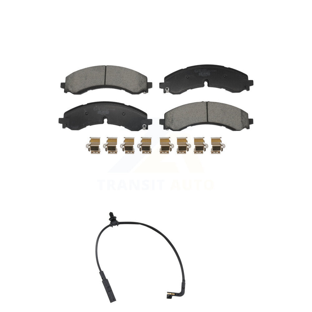 Ceramic Brake Pads & Wear Sensor Front Kit For GMC Chevrolet Sierra 2500 HD 3500
