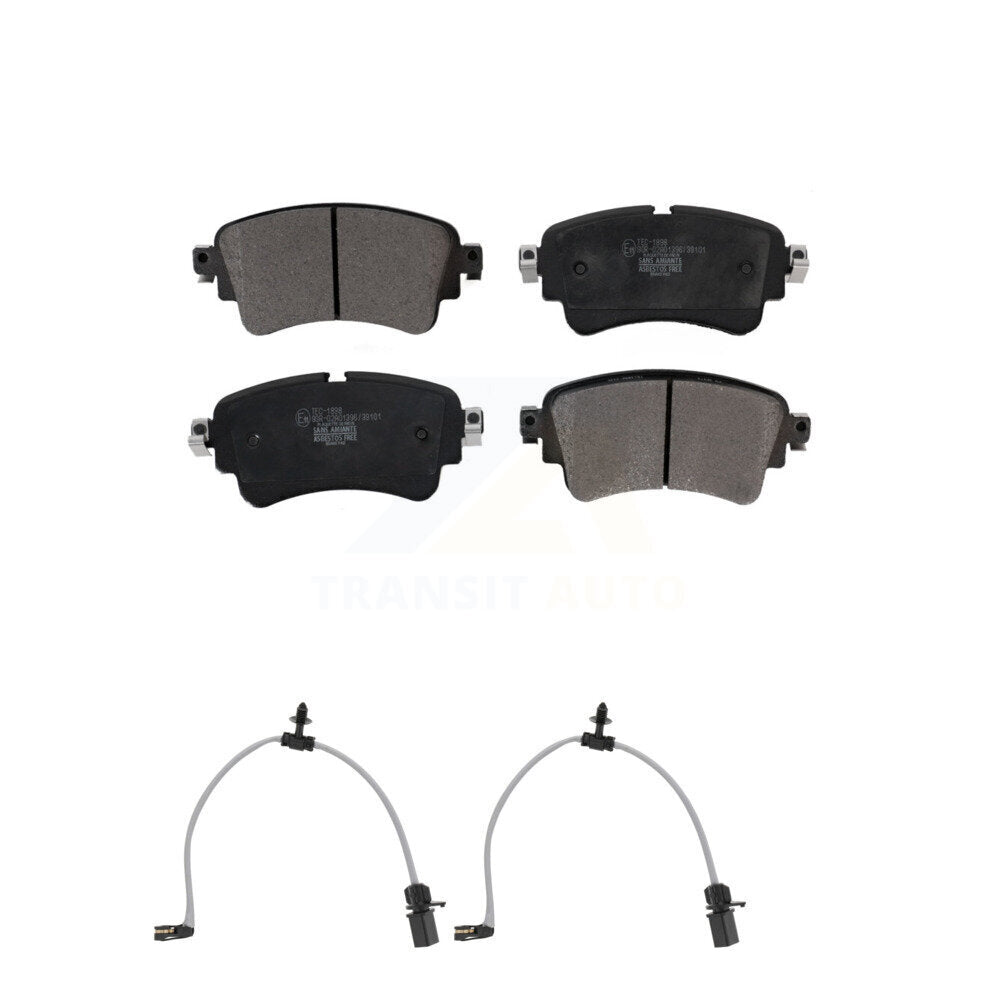 Ceramic Brake Pads Wear Sensor Rear Kit For Audi Q5 A6 Quattro A7 Sportback PHEV