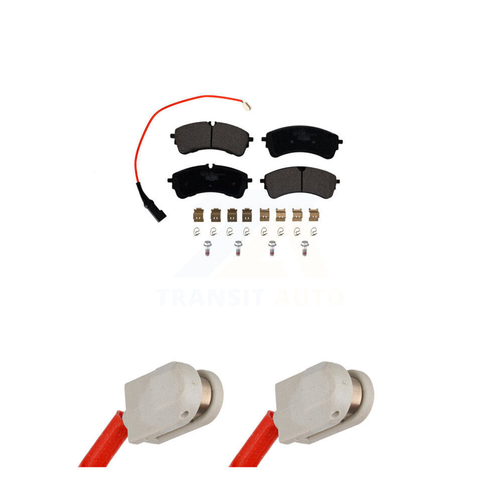 Ceramic Disc Brake Pads And Extra Wear Sensors Rear Kit For Ford Transit-350 HD