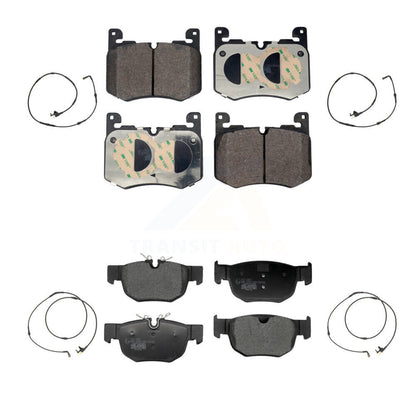 Ceramic Disc Brake Pad And Wear Sensor Front Rear Kit For Land Rover Range Velar