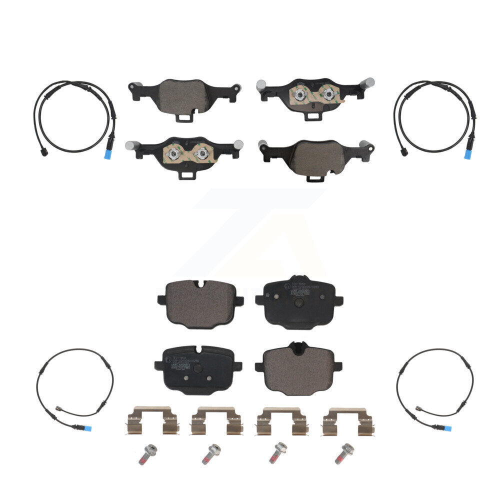 Ceramic Disc Brake Pads And Wear Sensors Front Rear Kit For BMW X5 X6