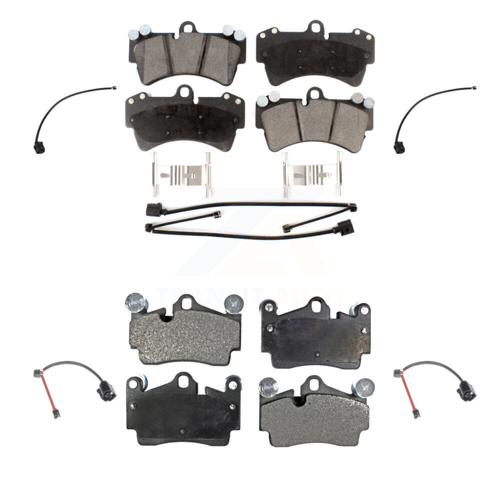 Ceramic Disc Brake Pads And Extra Wear Sensors Front Rear Kit For Audi Q7