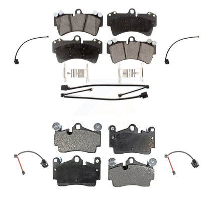 Ceramic Disc Brake Pads And Extra Wear Sensors Front Rear Kit For Audi Q7