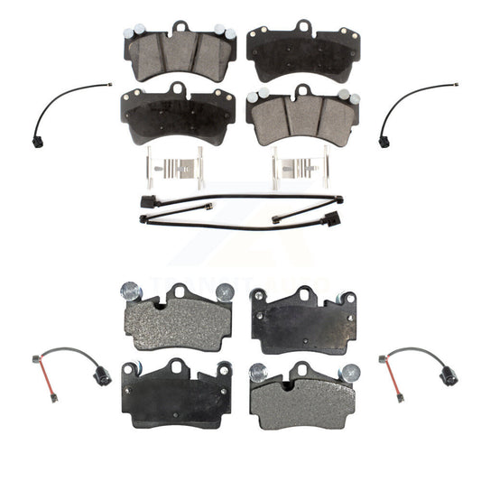 Ceramic Disc Brake Pads And Extra Wear Sensors Front Rear Kit For Audi Q7