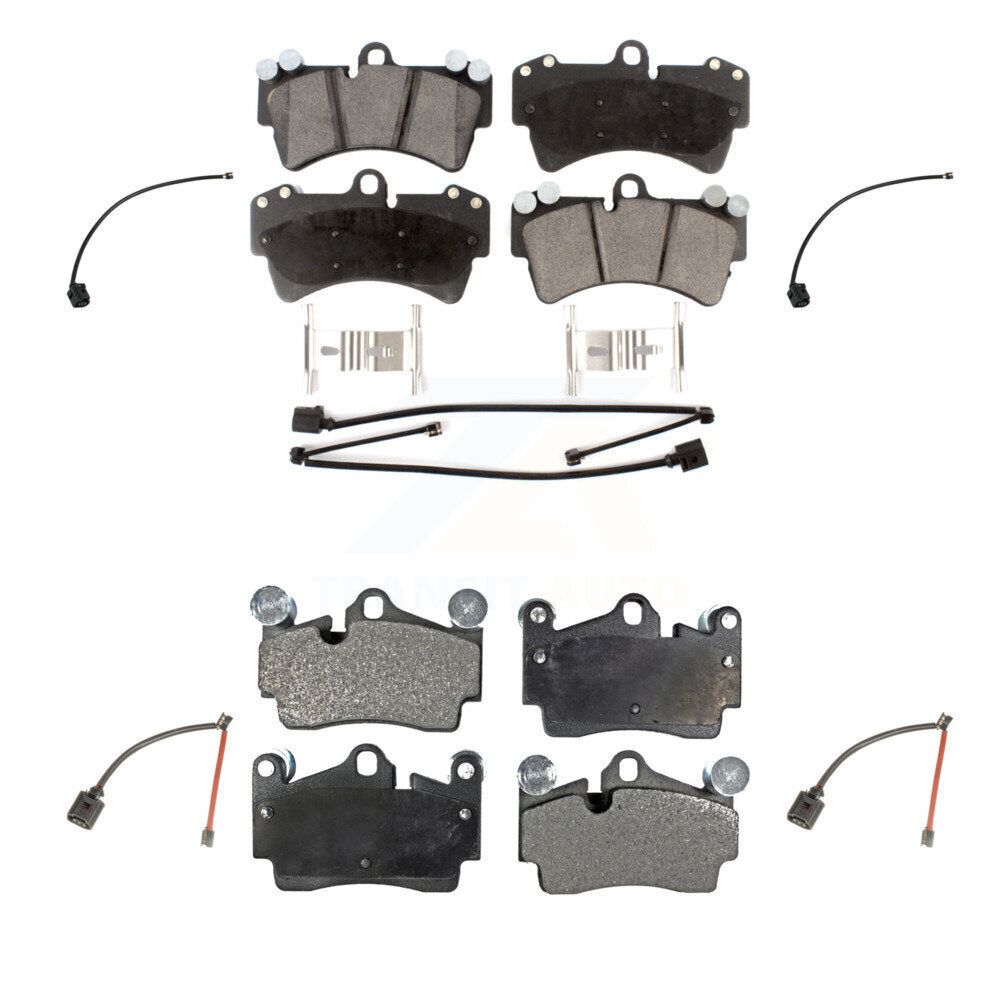 Ceramic Disc Brake Pads And Extra Wear Sensors Front Rear Kit For Audi Q7