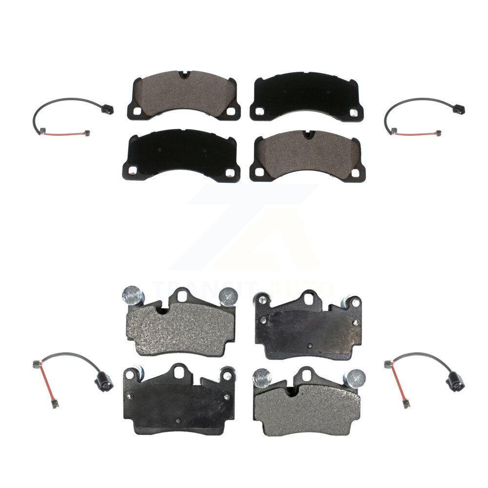Ceramic Disc Brake Pads And Wear Sensors Front Rear Kit For Porsche Cayenne