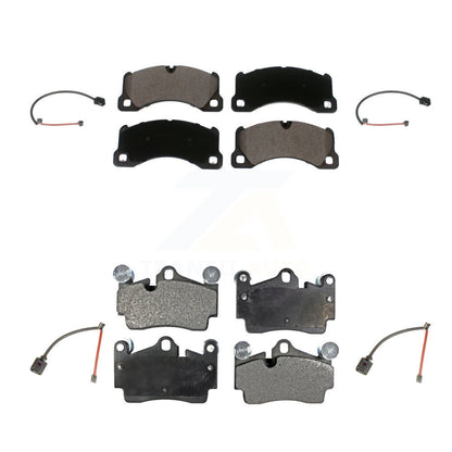Ceramic Disc Brake Pads And Wear Sensors Front Rear Kit For Porsche Cayenne
