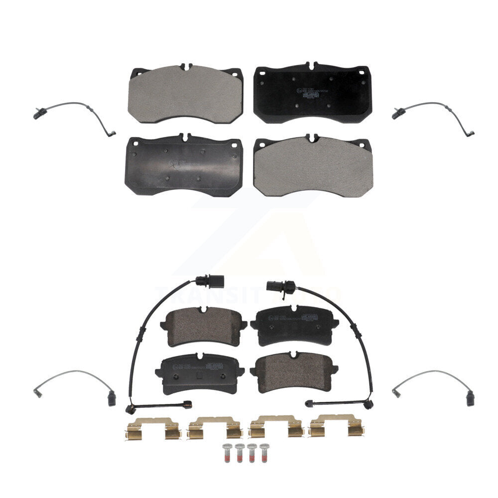 Ceramic Disc Brake Pads And Extra Wear Sensor Front Rear Kit For Audi A7 Quattro