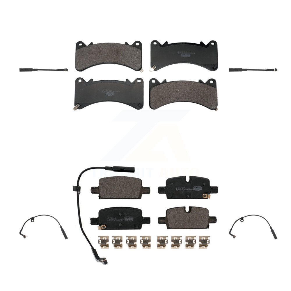 Ceramic Brake Pad Extra Wear Sensor Front Rear Kit For GMC Sierra 1500 Chevrolet