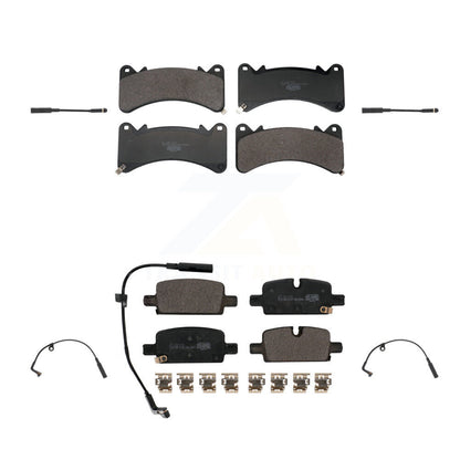 Ceramic Brake Pad Extra Wear Sensor Front Rear Kit For GMC Sierra 1500 Chevrolet