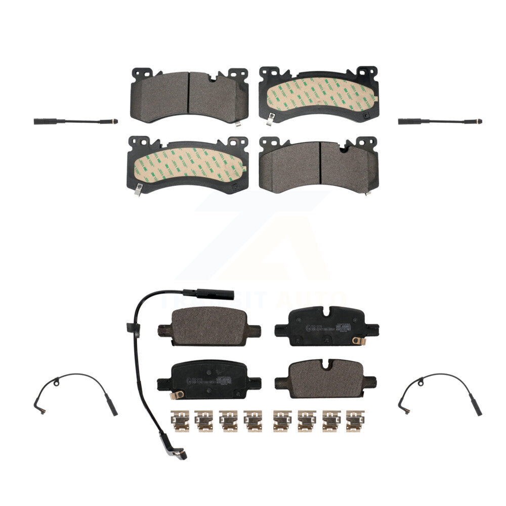 Ceramic Disc Brake Pads And Extra Wear Sensor Front Rear Kit For Chevrolet Tahoe