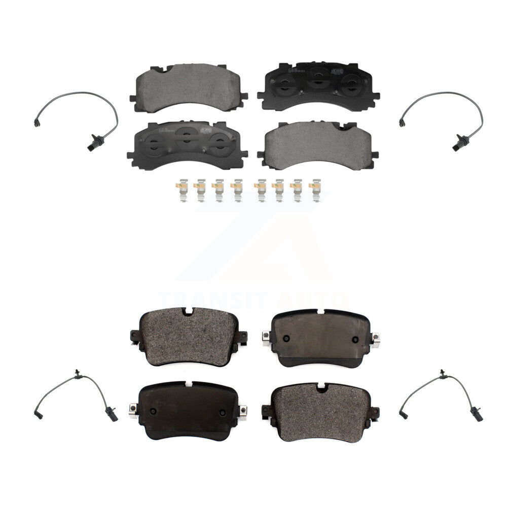 Ceramic Brake Pad And Wear Sensor Front Rear Kit For Audi A8 Quattro L with 4.0L