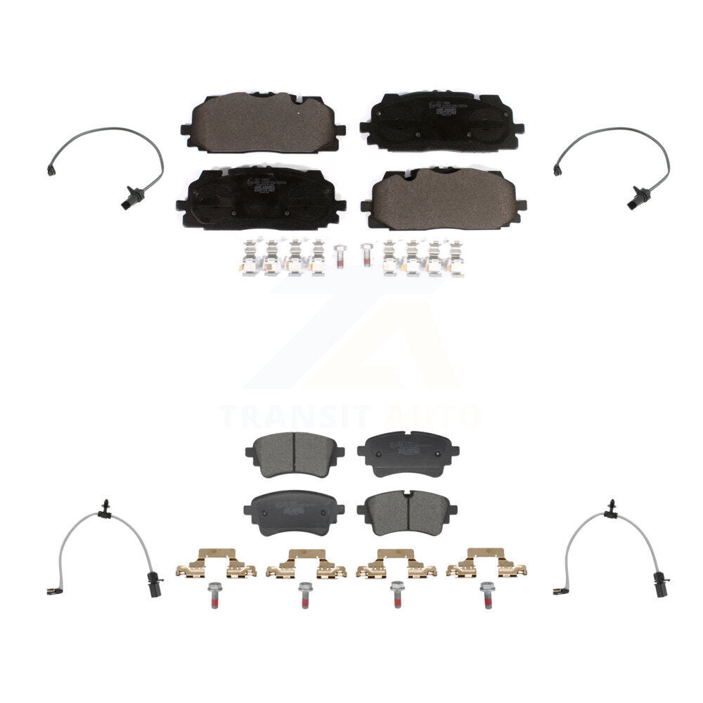 Ceramic Brake Pad & Wear Sensor Front Rear Kit For Audi SQ5 Sportback A6 Quattro