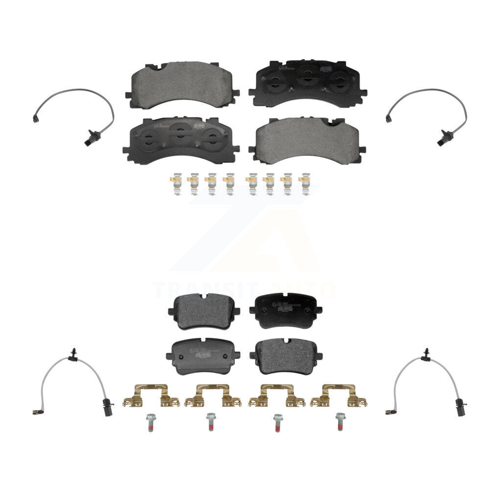 Ceramic Disc Brake Pads And Wear Sensors Front Rear Kit For Audi S6