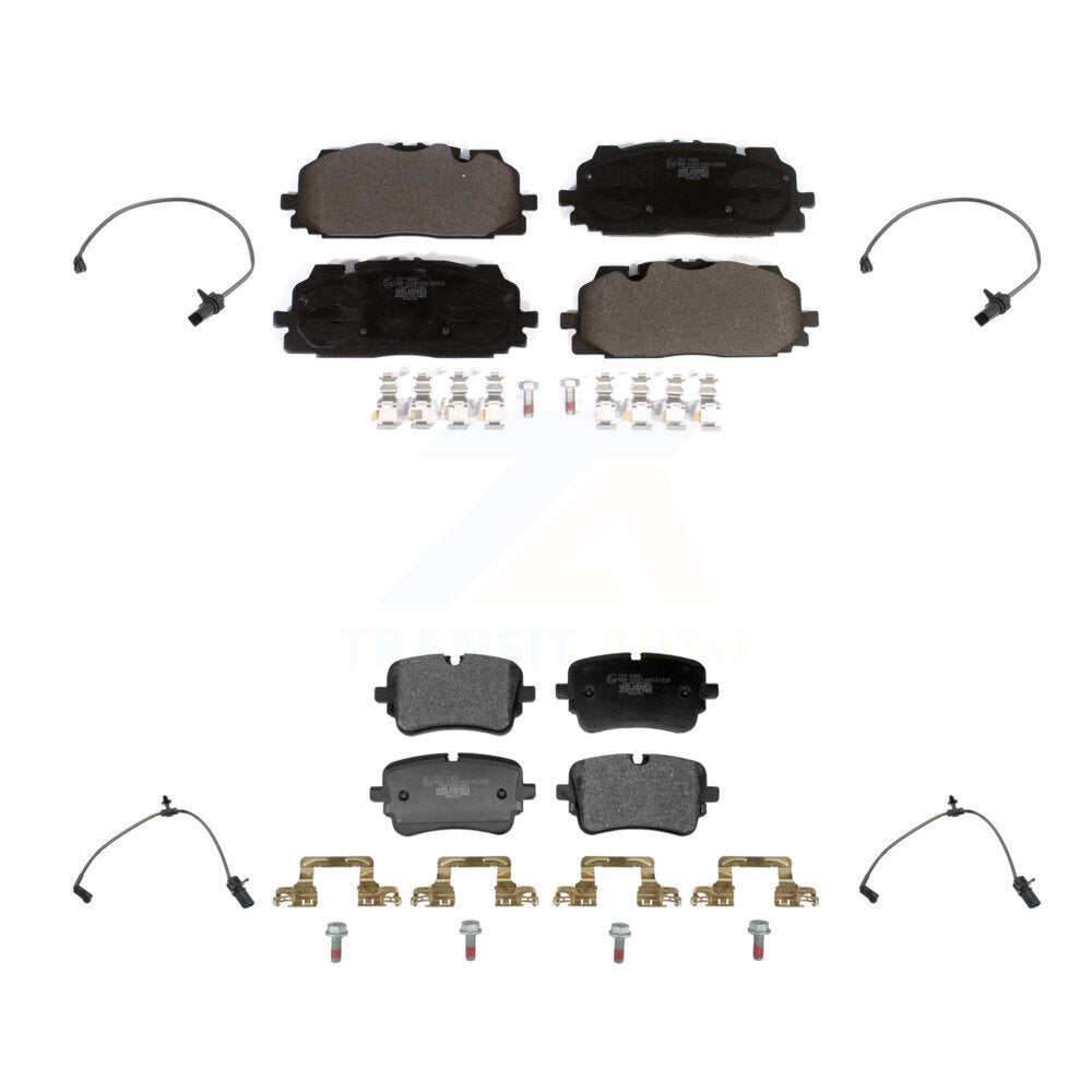 Ceramic Disc Brake Pads And Wear Sensor Front Rear Kit For Audi Q7 Q8 A8 Quattro