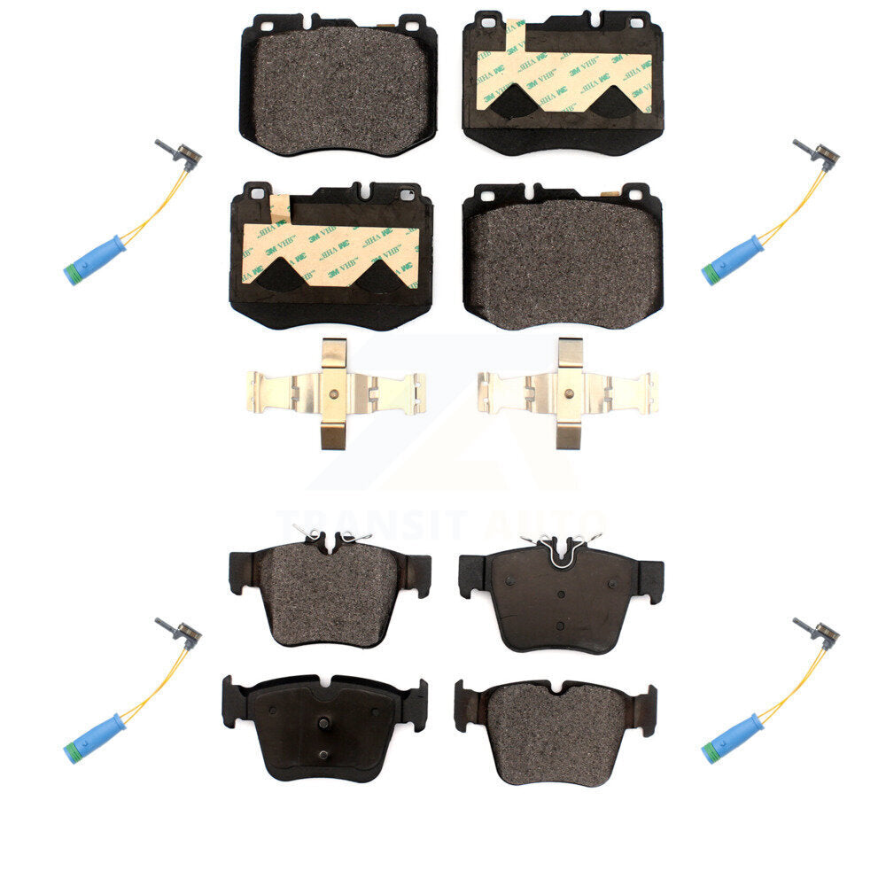 Ceramic Disc Brake Pads And Wear Sensors Front Rear Kit For Mercedes-Benz GLC300
