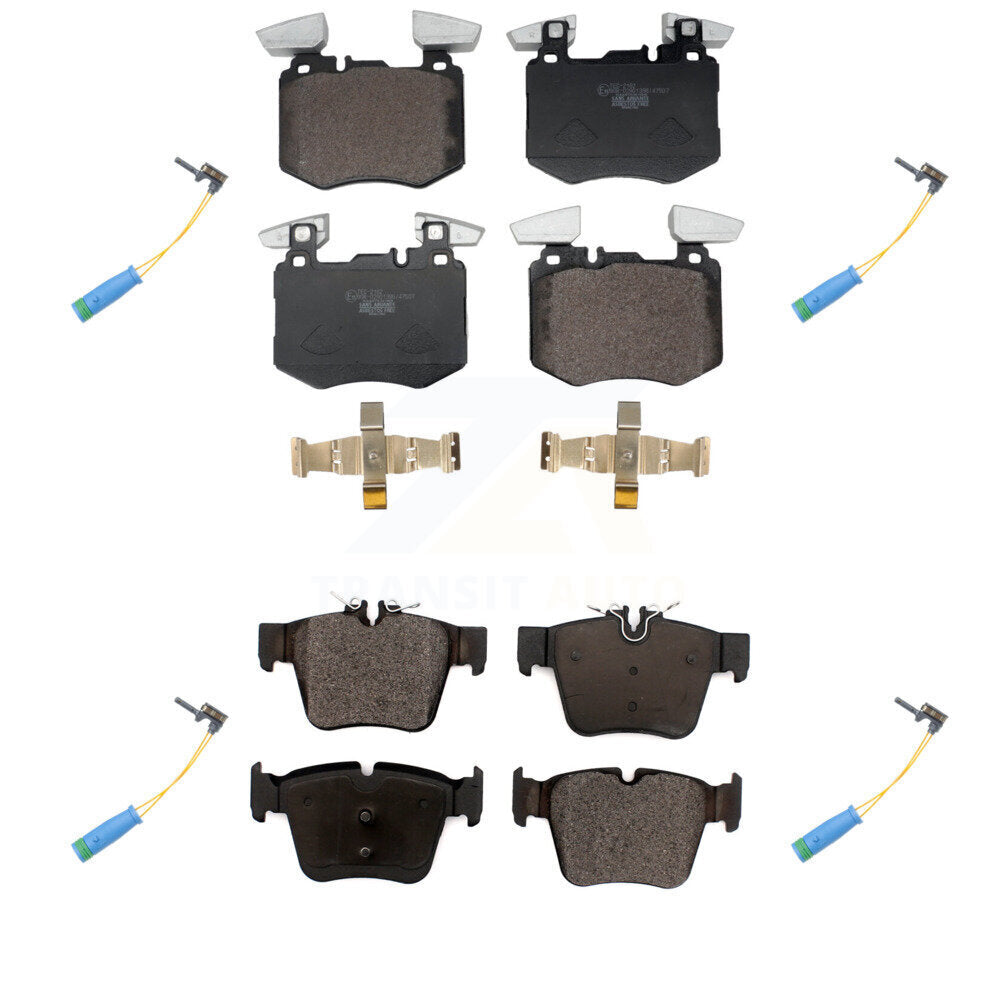 Ceramic Disc Brake Pads And Wear Sensors Front Rear Kit For Mercedes-Benz GLC300