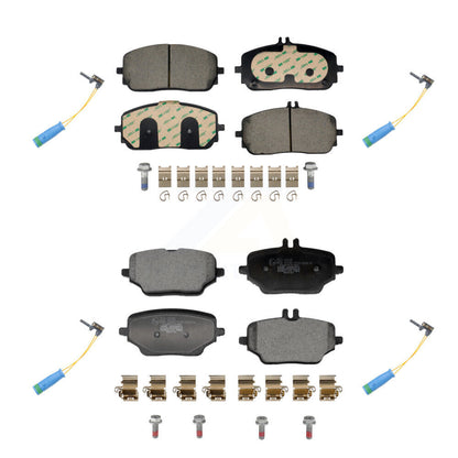 Ceramic Disc Brake Pads And Wear Sensors Front Rear Kit For Mercedes-Benz GLE350