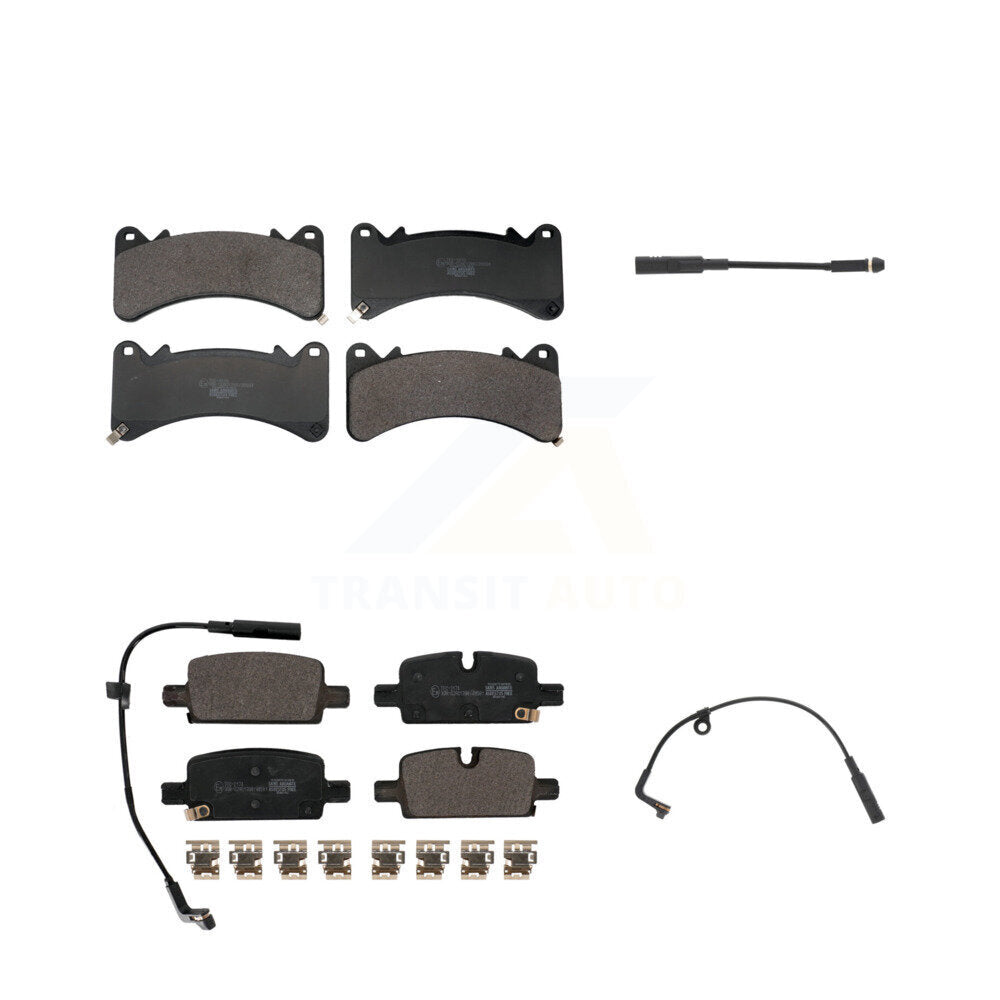 Ceramic Brake Pad Extra Wear Sensor Front Rear Kit For GMC Sierra 1500 Chevrolet