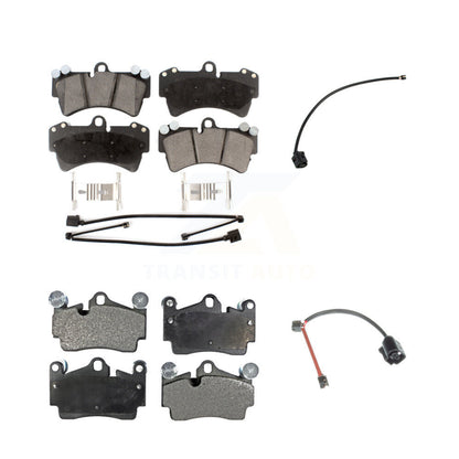 Ceramic Disc Brake Pads And Extra Wear Sensors Front Rear Kit For Audi Q7