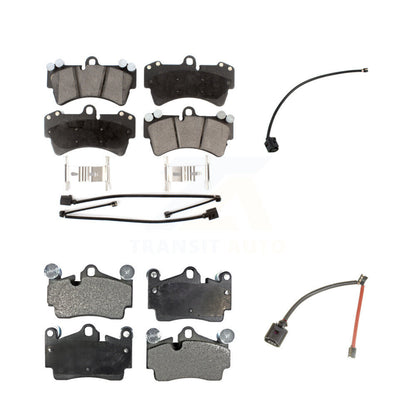 Ceramic Disc Brake Pads And Extra Wear Sensors Front Rear Kit For Audi Q7