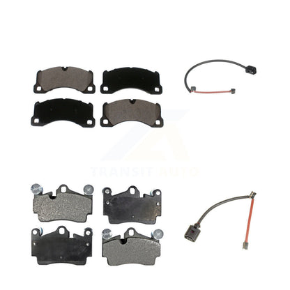 Ceramic Disc Brake Pads And Wear Sensors Front Rear Kit For Porsche Cayenne
