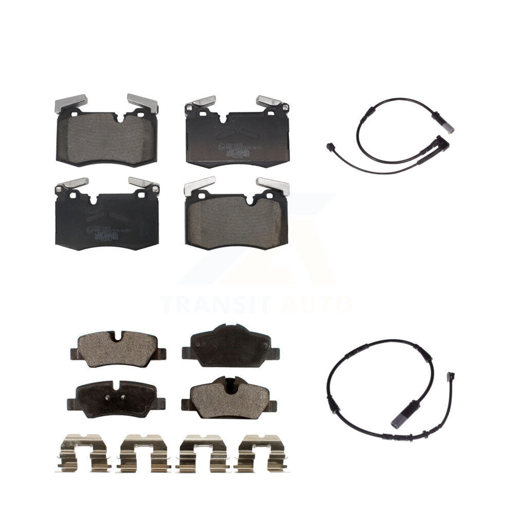 Ceramic Disc Brake Pads And Wear Sensors Front Rear Kit For Mini Cooper