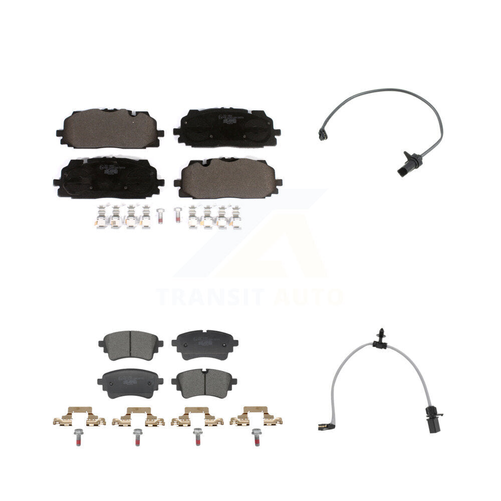 Ceramic Brake Pad & Wear Sensor Front Rear Kit For Audi SQ5 Sportback A6 Quattro