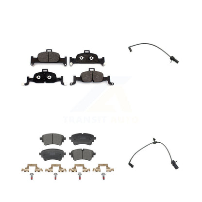 Ceramic Brake Pads & Wear Sensor Front Rear Kit For Audi A5 Sportback A4 Quattro