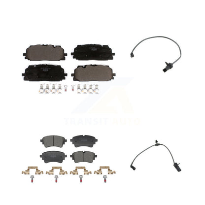 Ceramic Disc Brake Pads And Wear Sensors Front Rear Kit For Audi S5 S4 Sportback