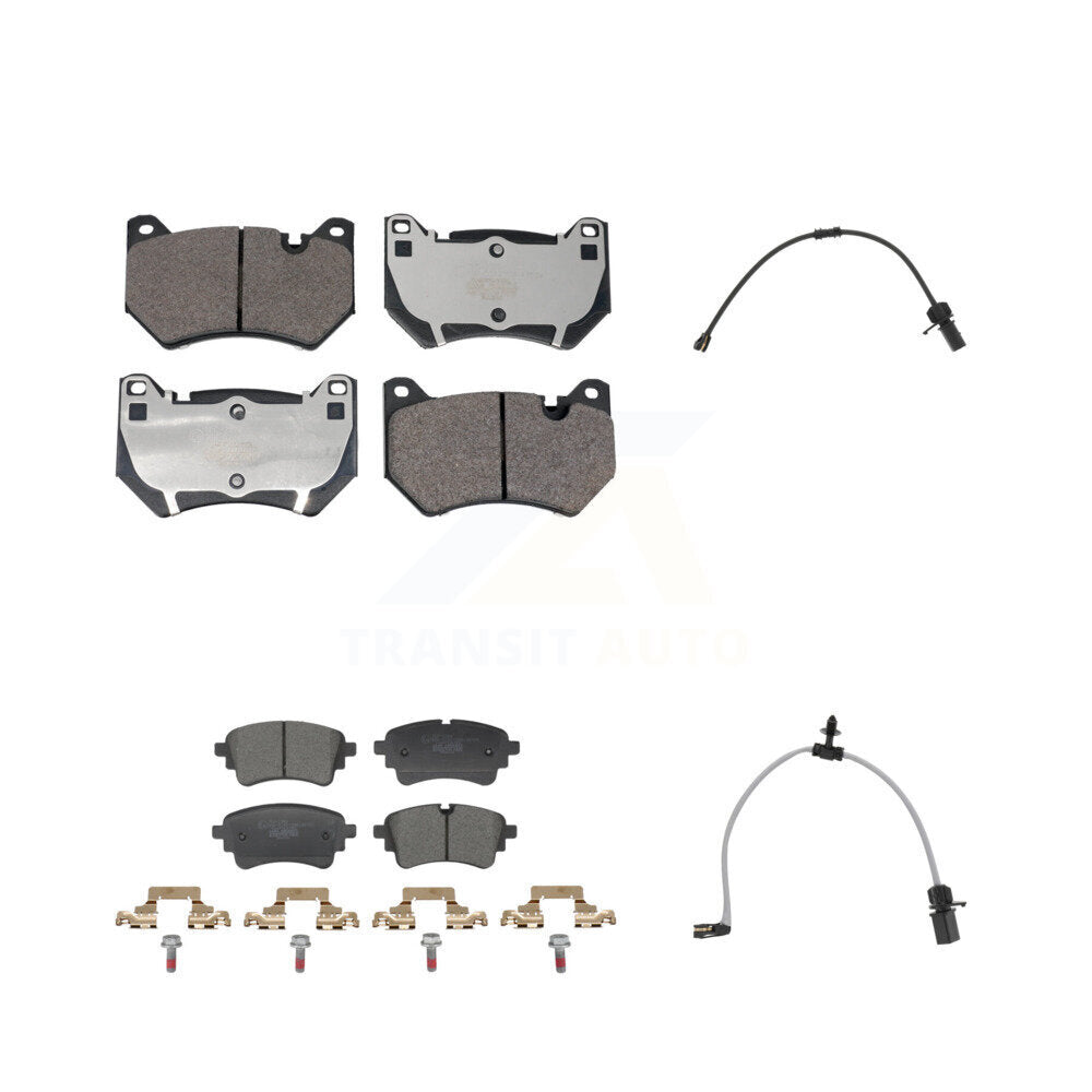 Ceramic Disc Brake Pads And Wear Sensors Front Rear Kit For 2021 Audi Q5 2.0L