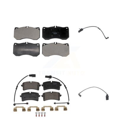 Ceramic Disc Brake Pads And Extra Wear Sensor Front Rear Kit For Audi A7 Quattro