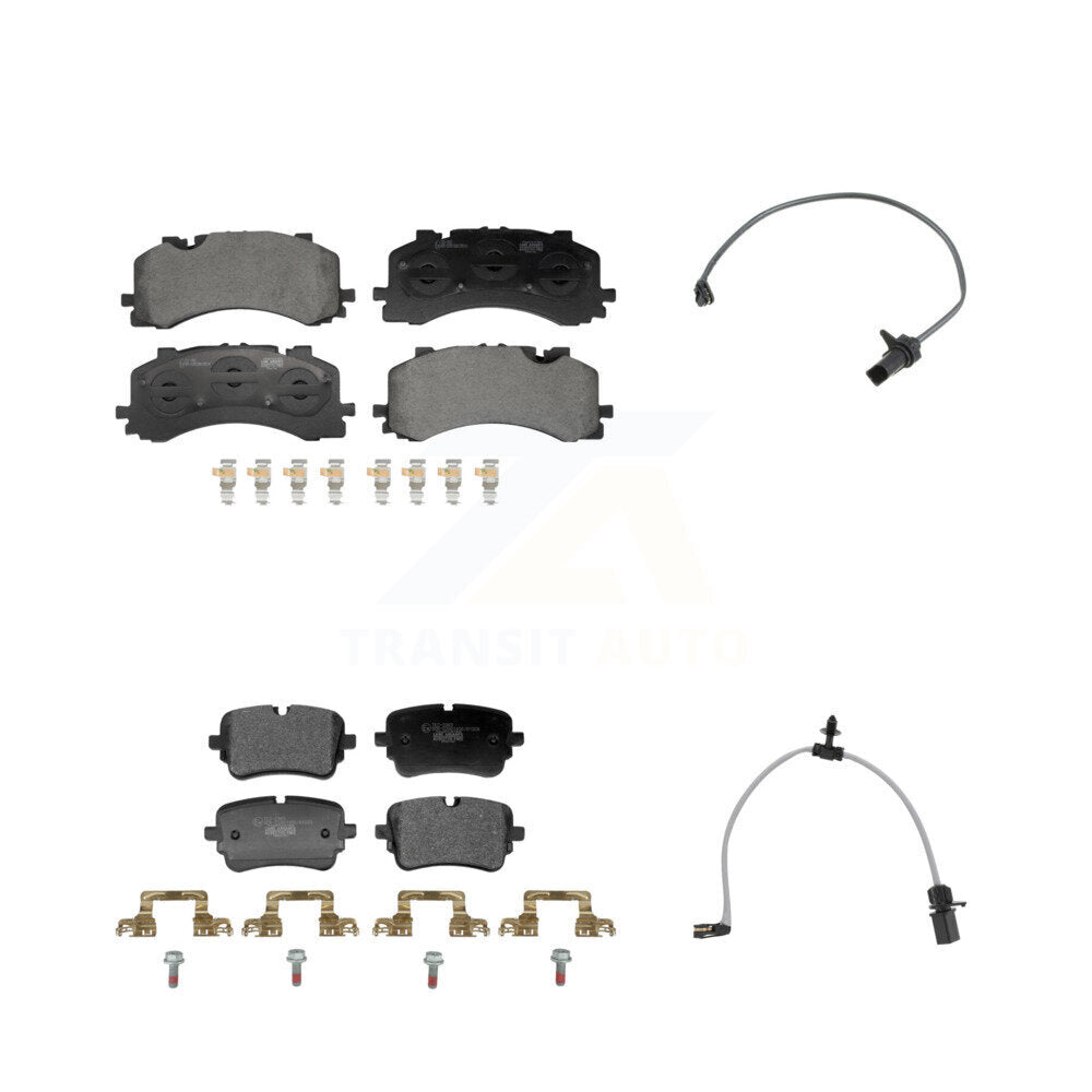 Ceramic Disc Brake Pads And Wear Sensors Front Rear Kit For Audi S6