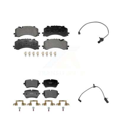 Ceramic Brake Pad And Wear Sensor Front Rear Kit For Audi A8 Quattro L with 4.0L