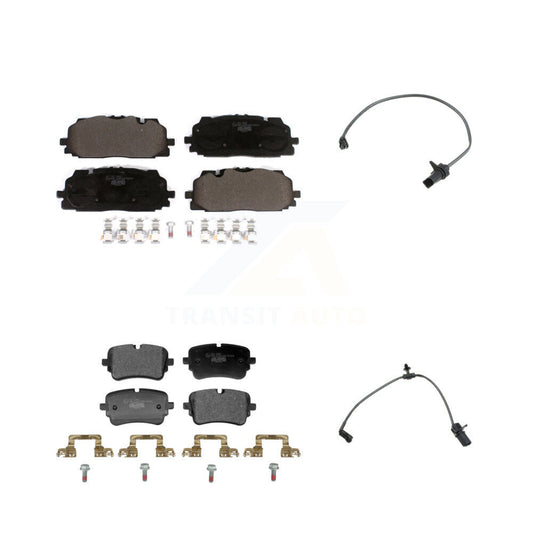 Ceramic Disc Brake Pads And Wear Sensor Front Rear Kit For Audi Q7 Q8 A8 Quattro