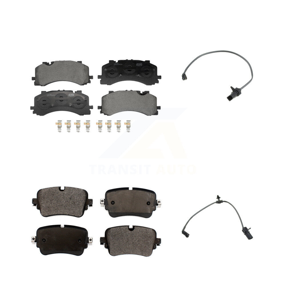 Ceramic Brake Pad And Wear Sensor Front Rear Kit For Audi A8 Quattro L with 4.0L