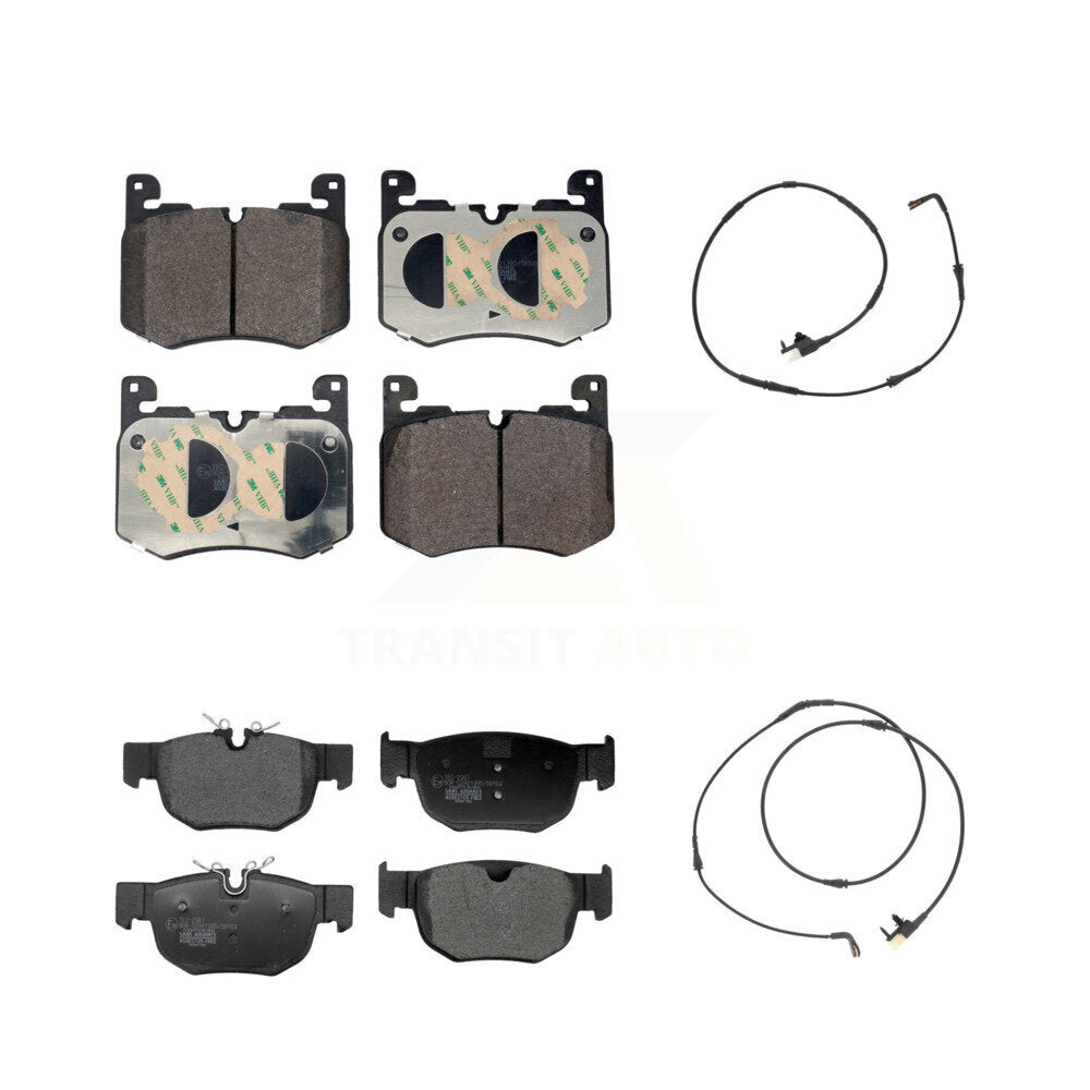 Ceramic Disc Brake Pad And Wear Sensor Front Rear Kit For Land Rover Range Velar