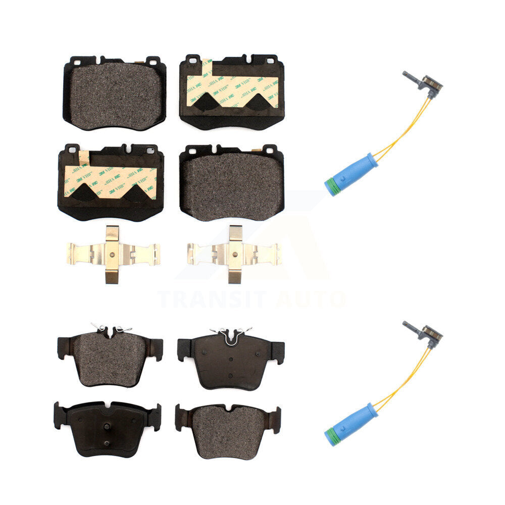 Ceramic Disc Brake Pads And Wear Sensors Front Rear Kit For Mercedes-Benz GLC300