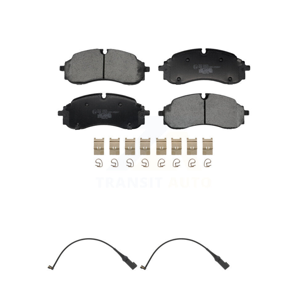 Ceramic Brake Pad And Wear Sensor Front Kit For Ford E-Transit With 5 Lug Wheels