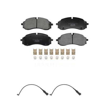 Ceramic Brake Pad And Wear Sensor Front Kit For Ford E-Transit With 5 Lug Wheels