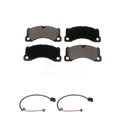 Ceramic Disc Brake Pads And Wear Sensors Front Kit For Porsche Cayenne