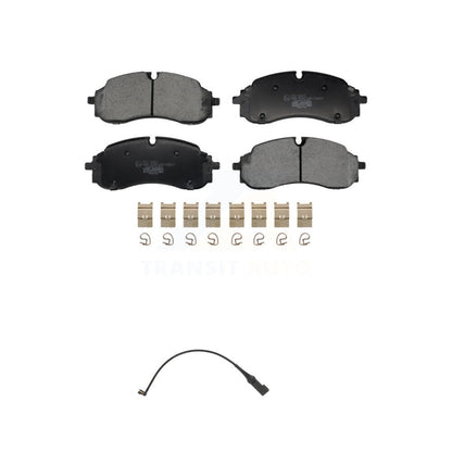 Ceramic Brake Pad And Wear Sensor Front Kit For Ford E-Transit With 5 Lug Wheels