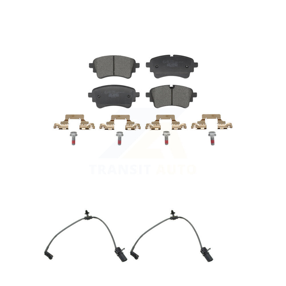 Ceramic Brake Pad & Wear Sensor Rear Kit For Audi A5 Sportback A4 Quattro S5 RS5