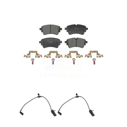 Ceramic Brake Pad & Wear Sensor Rear Kit For Audi A5 Sportback A4 Quattro S5 RS5