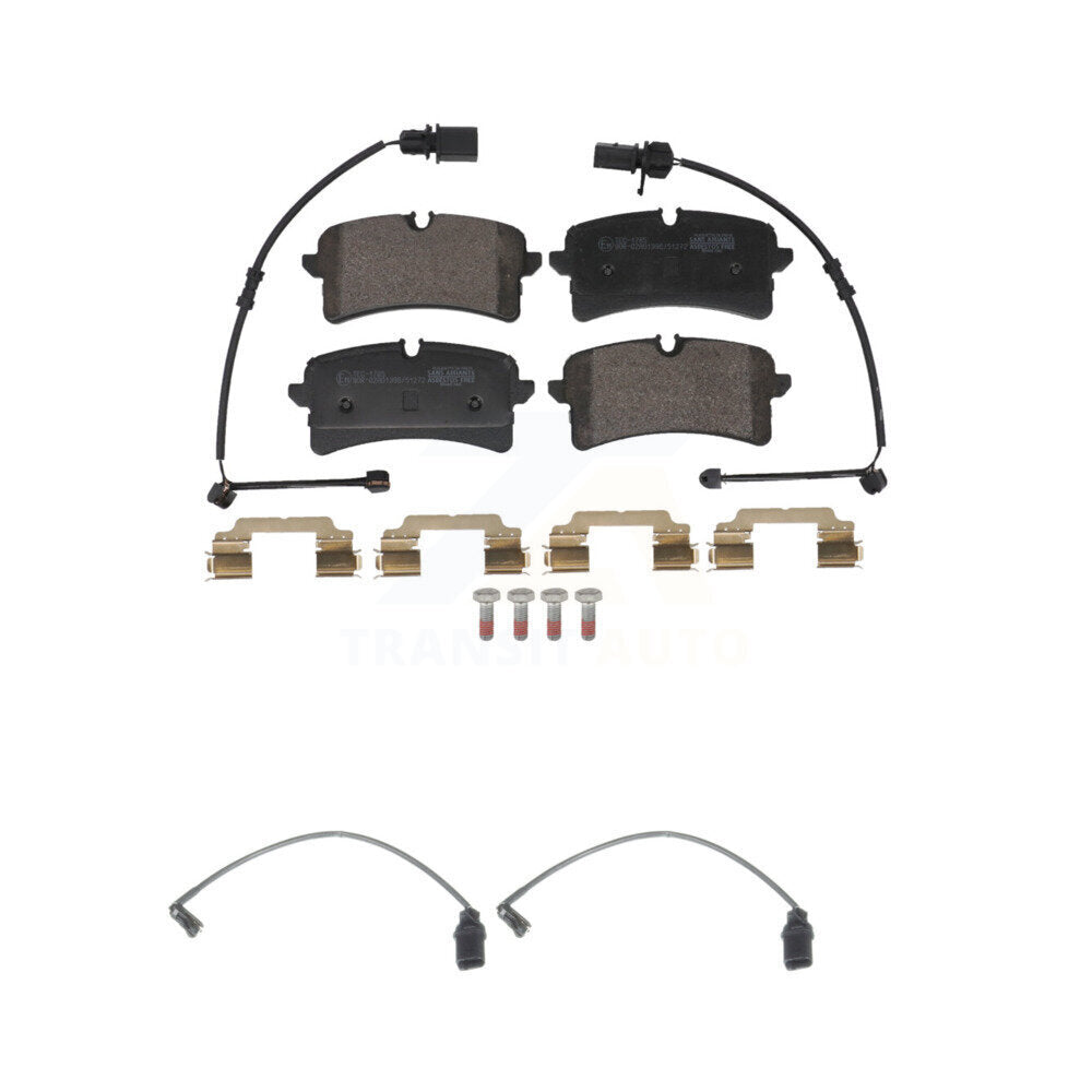 Ceramic Disc Brake Pads Extra Wear Sensor Rear Kit For Audi A7 Quattro S6 RS7 S7