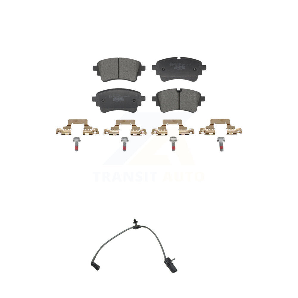 Ceramic Brake Pad & Wear Sensor Rear Kit For Audi A5 Sportback A4 Quattro S5 RS5
