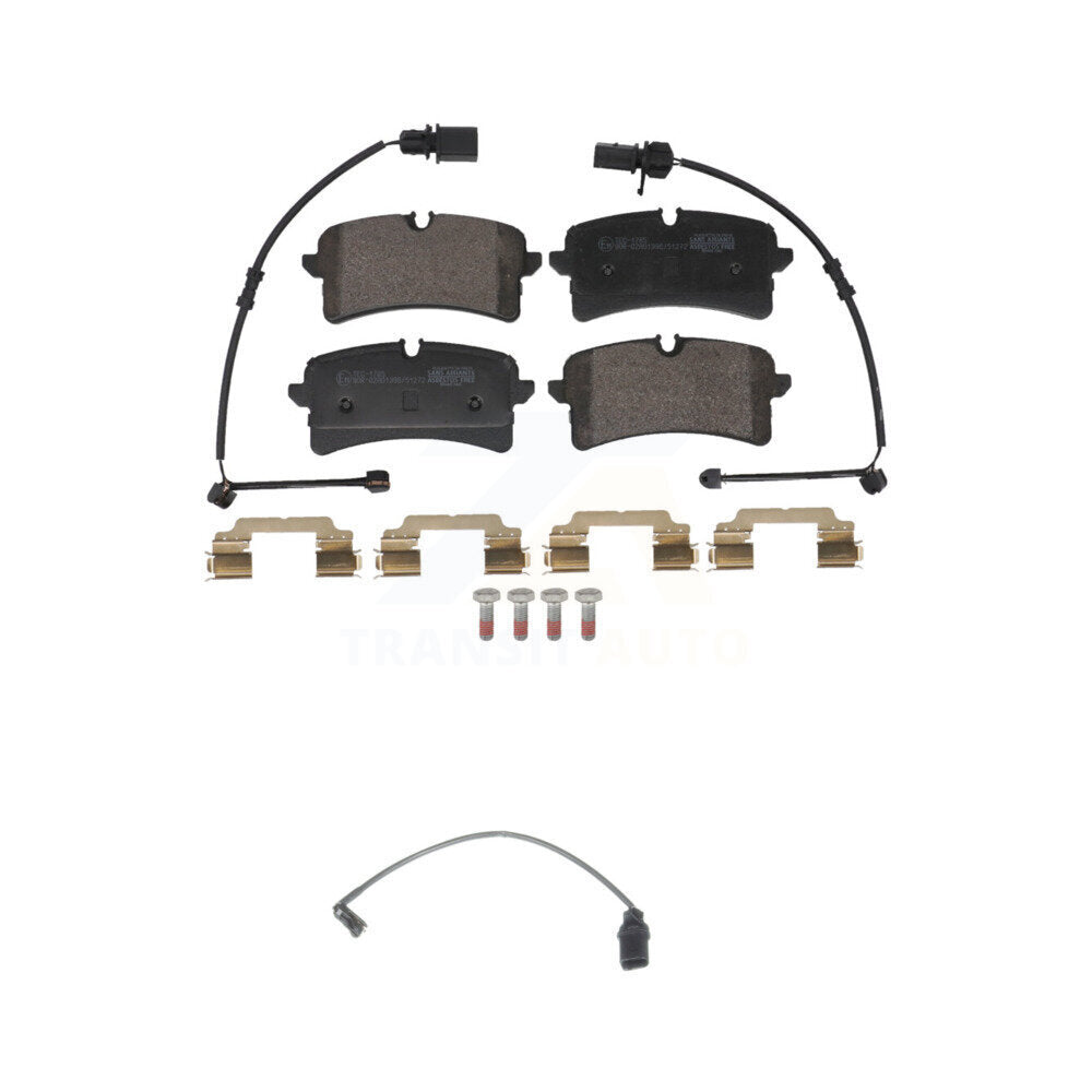 Ceramic Disc Brake Pads Extra Wear Sensor Rear Kit For Audi A7 Quattro S6 RS7 S7