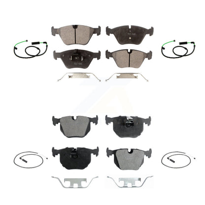 Ceramic Disc Brake Pads And Wear Sensors Front Rear Kit For BMW X3 3.0L
