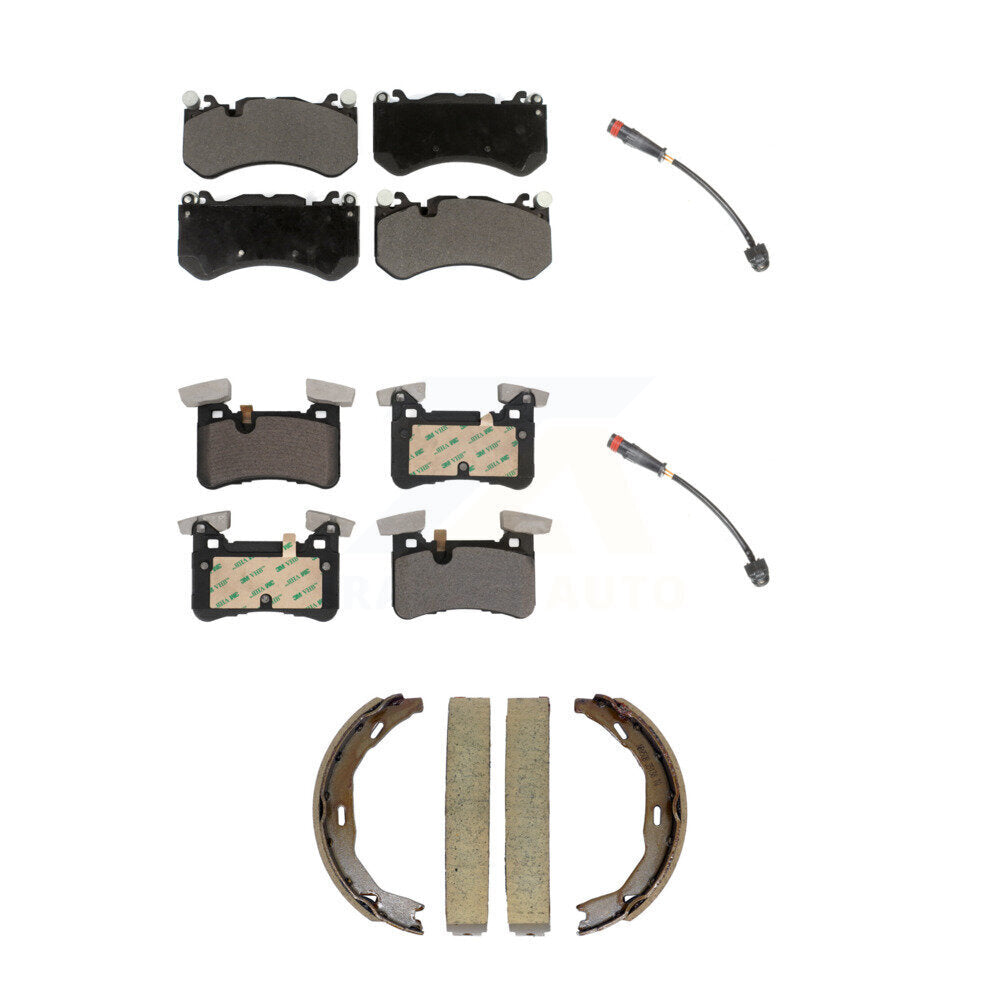 Ceramic Brake Pad And Wear Sensor Front Rear Kit (5Pc) For Mercedes-Benz C63 AMG